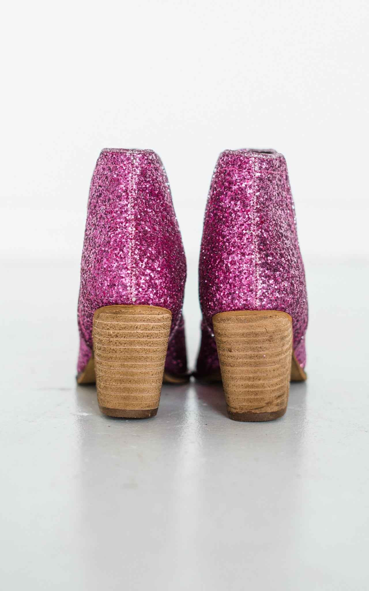 Fiera Glitter Booties in Pink