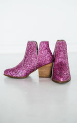 Fiera Glitter Booties in Pink Naughty Monkey
