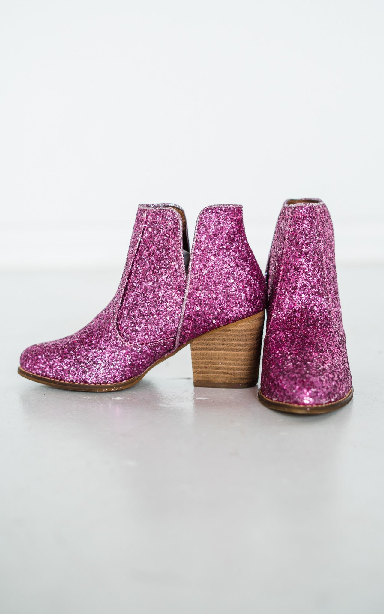 Fiera Glitter Booties in Pink Naughty Monkey