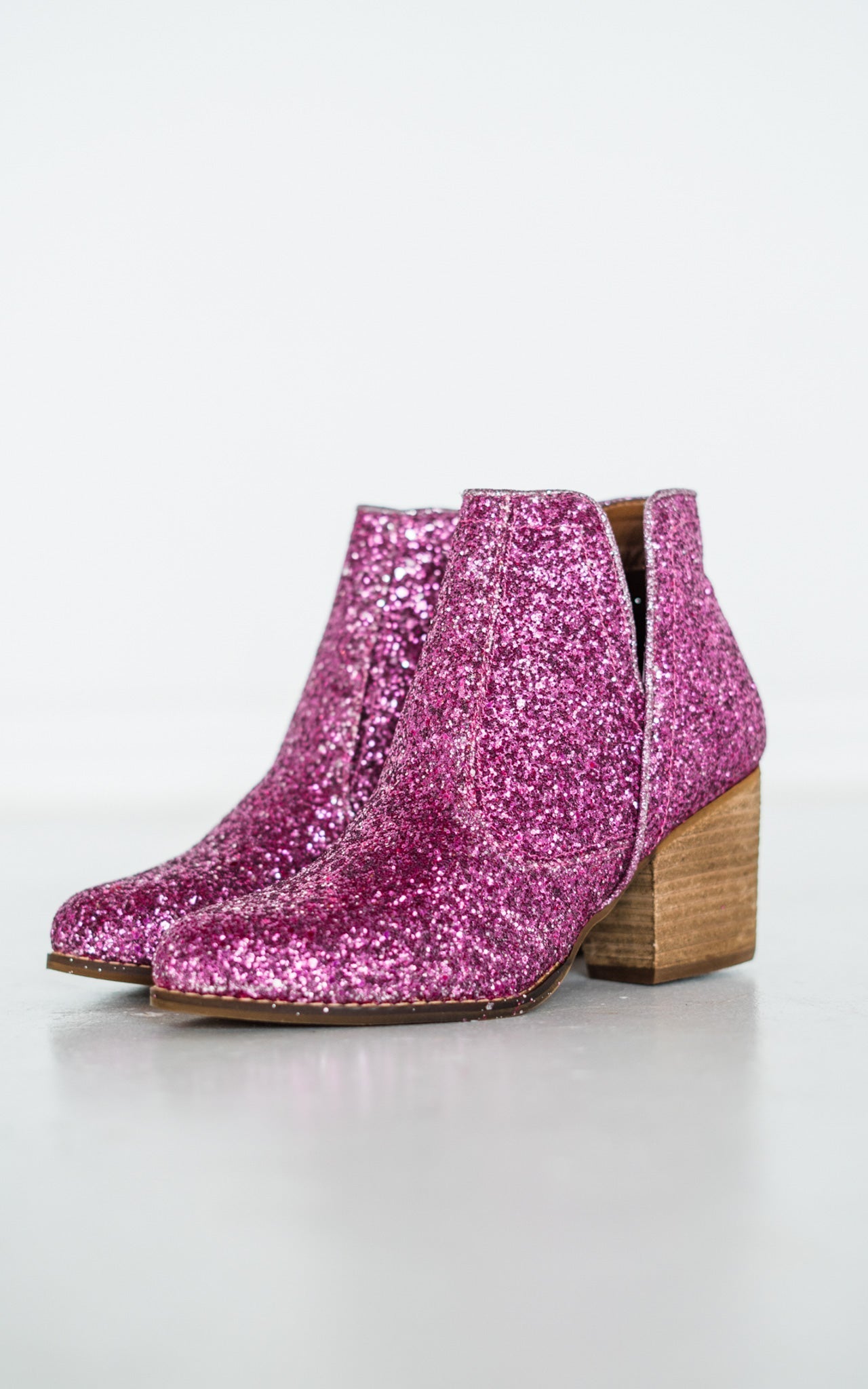 Fiera Glitter Booties in Pink Naughty Monkey