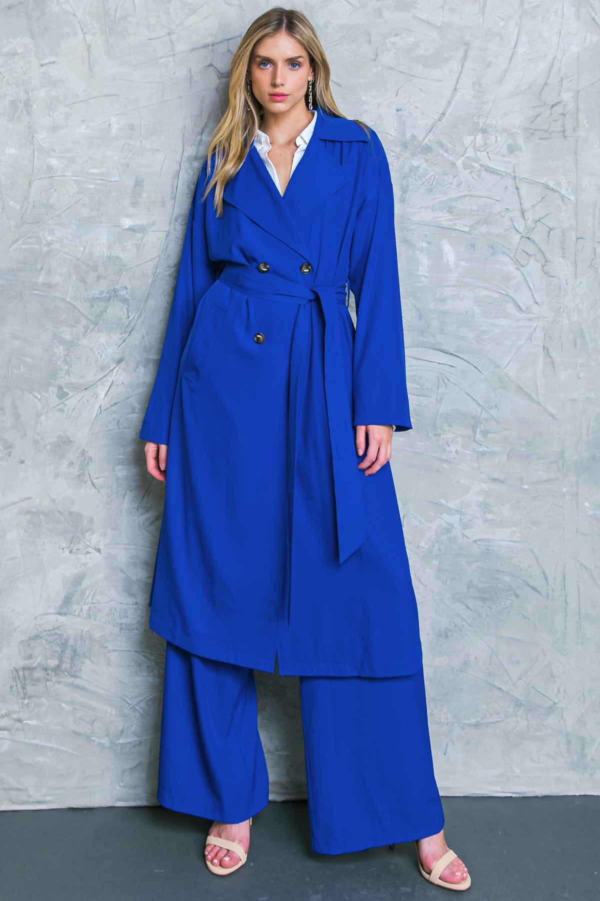 BOSS BABE WOVEN TRENCH COAT - By Baano