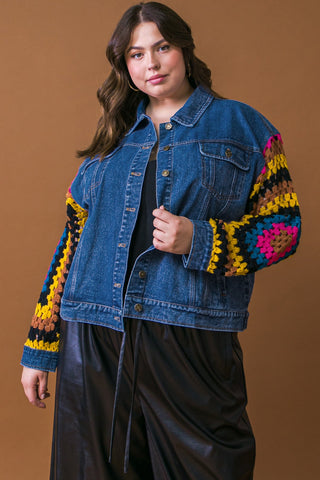 FESTIVAL WEAVE WASHED DENIM JACKET