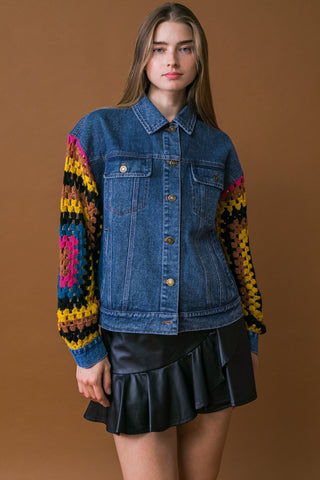 CLASSICALLY CHIC WASHED DENIM JACKET - By Baano