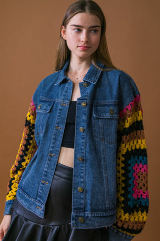 CLASSICALLY CHIC WASHED DENIM JACKET - By Baano