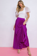 WONDERFUL WISHES SATIN MAXI SKIRT - By Baano
