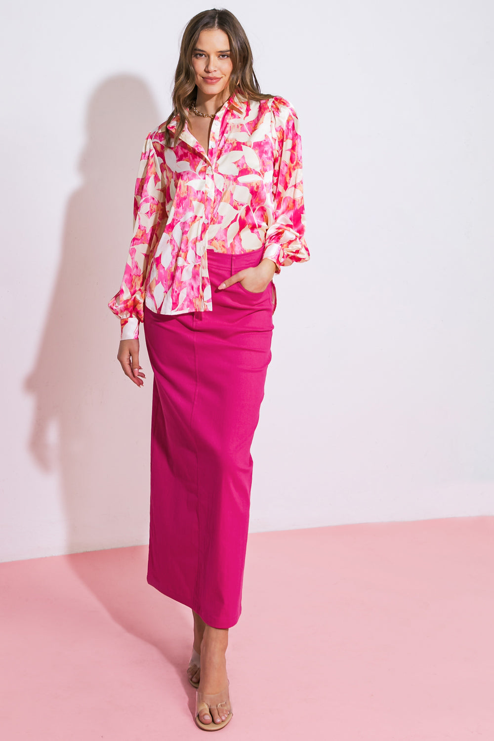 MY LOVE MINE ALL MINE WOVEN MIDI SKIRT - By Baano