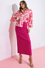 MY LOVE MINE ALL MINE WOVEN MIDI SKIRT - By Baano