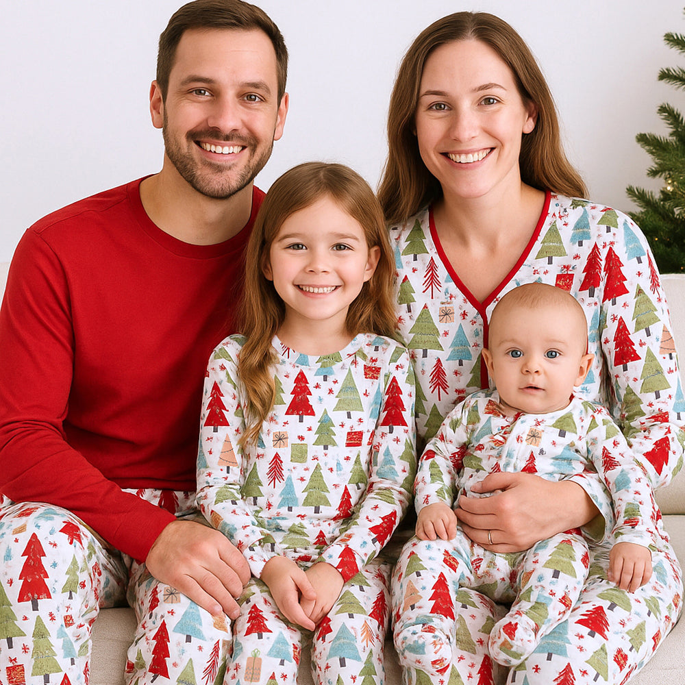 Christmas Merry Baby Bamboo Zipper Romper - Family Matching - By Baano