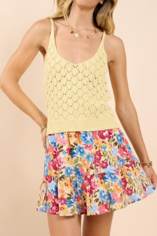 Find Yourself Open Work Sweater Tank - By Baano