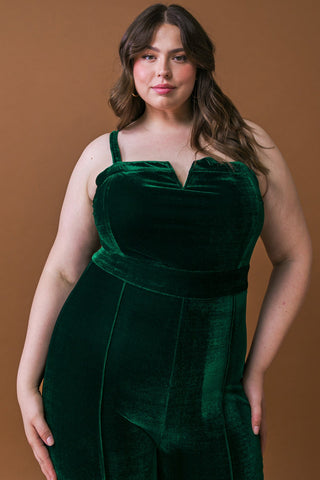 BLOW A KISS VELVET JUMPSUIT - By Baano