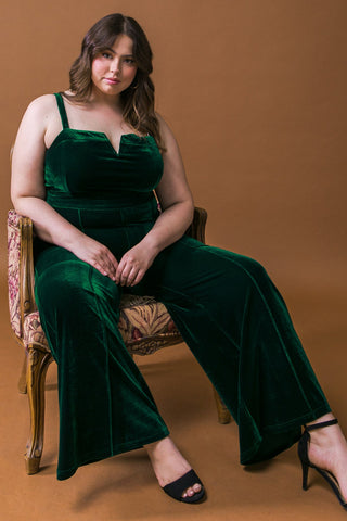 BLOW A KISS VELVET JUMPSUIT - By Baano