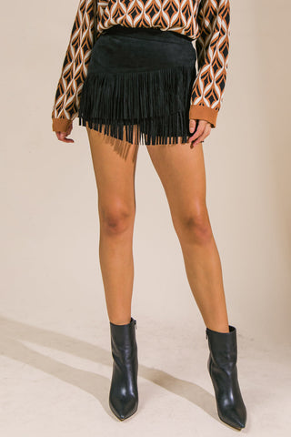 MAKE SOME PLANS SUEDE SKORT - By Baano