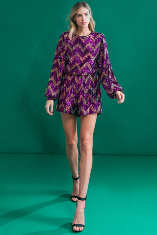 REAL ALLURE SEQUIN ROMPER - By Baano