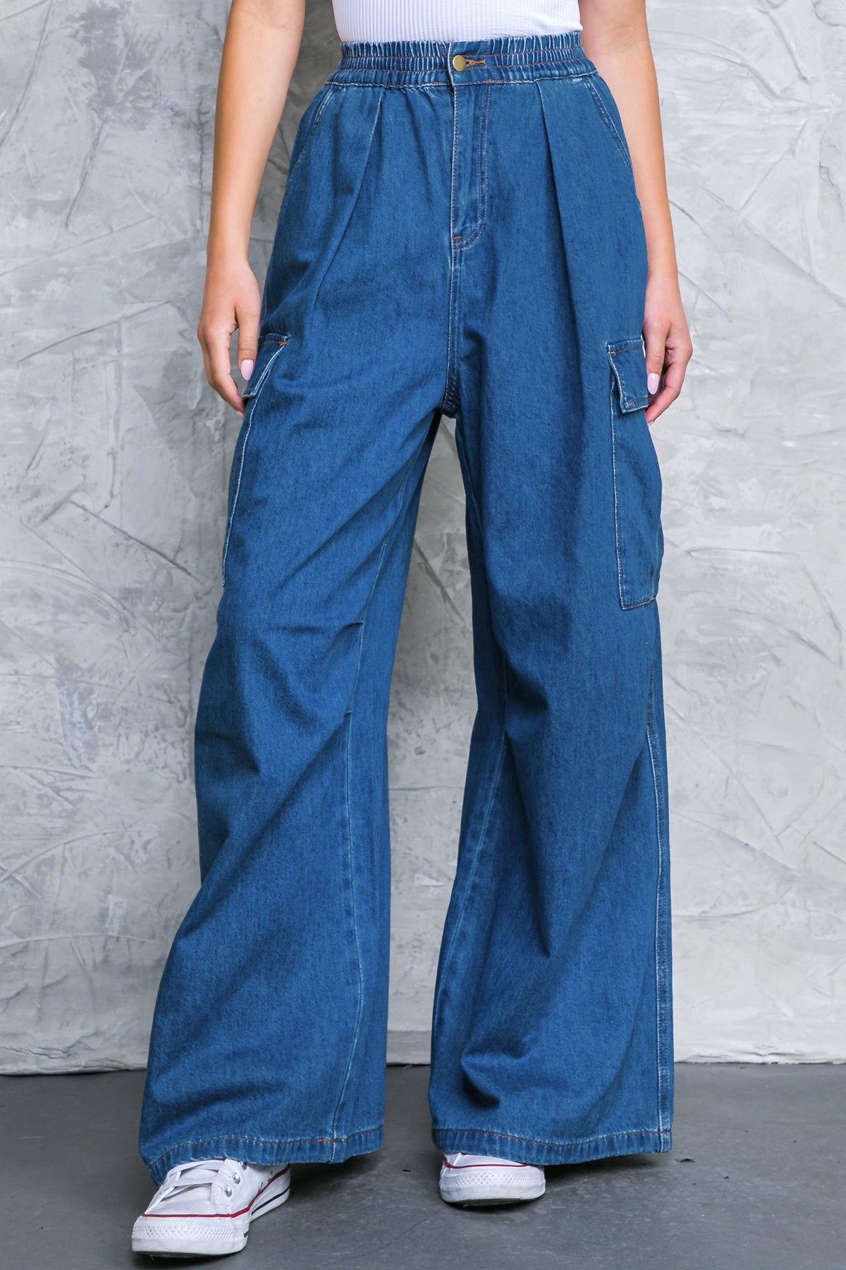ALL THE BUZZ WASHED DENIM PANTS - By Baano