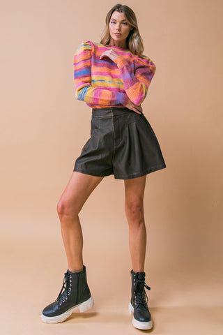 MY GREATEST JOY LEATHER SHORTS - By Baano