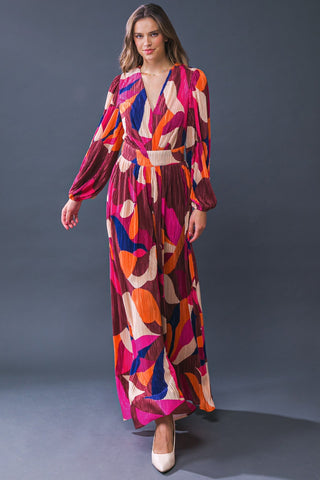 SET A TREND PLISSE JUMPSUIT - By Baano