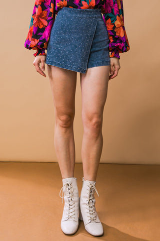 POSH POSITION DENIM SKORT - By Baano