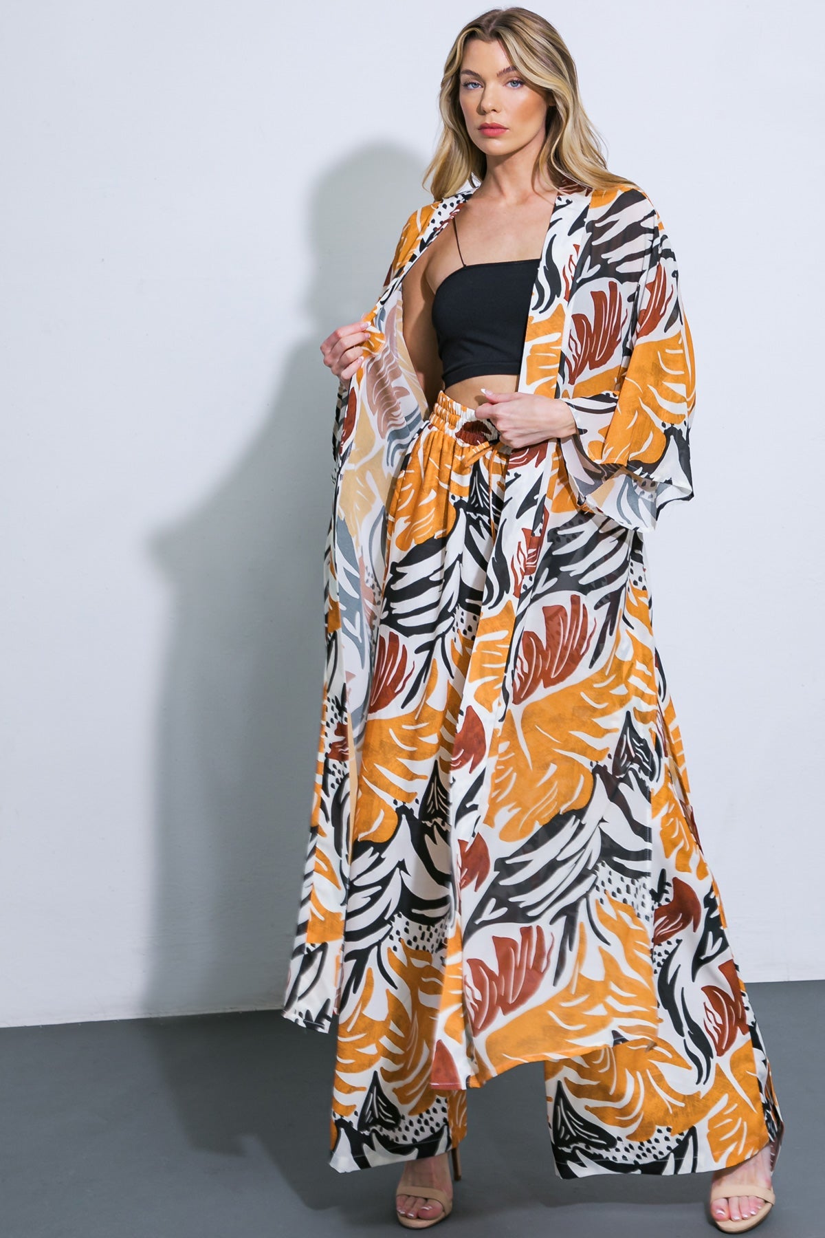 WHERE THE WIND WOVEN MIDI PANTS - By Baano