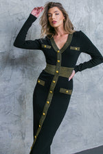 GORGEOUS AMBITION SWEATER MIDI DRESS - By Baano