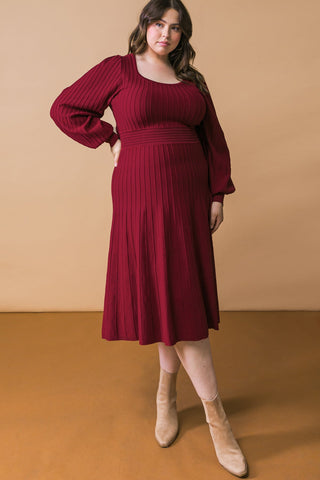 KEEP LOOKING UP SWEATER MIDI DRESS - By Baano