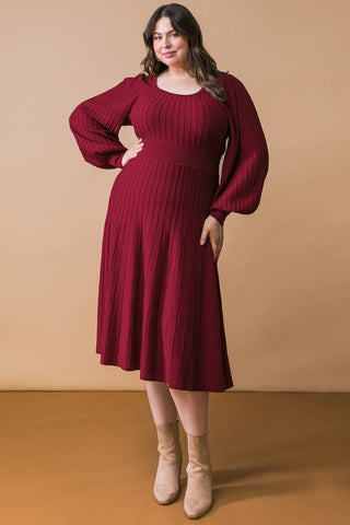 KEEP LOOKING UP SWEATER MIDI DRESS - By Baano