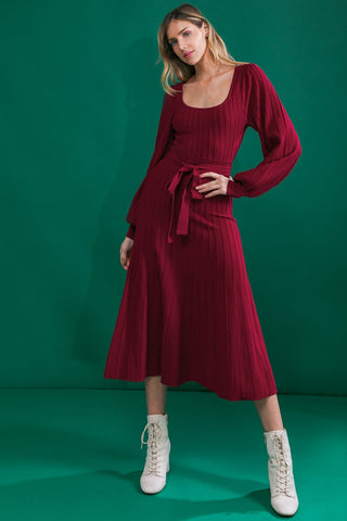 KEEP LOOKING UP SWEATER MIDI DRESS - By Baano