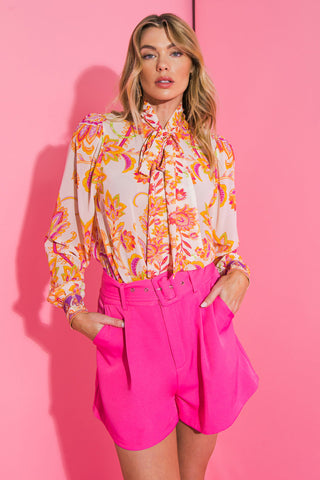 BLOOMING WITH BLISS WOVEN TOP - By Baano