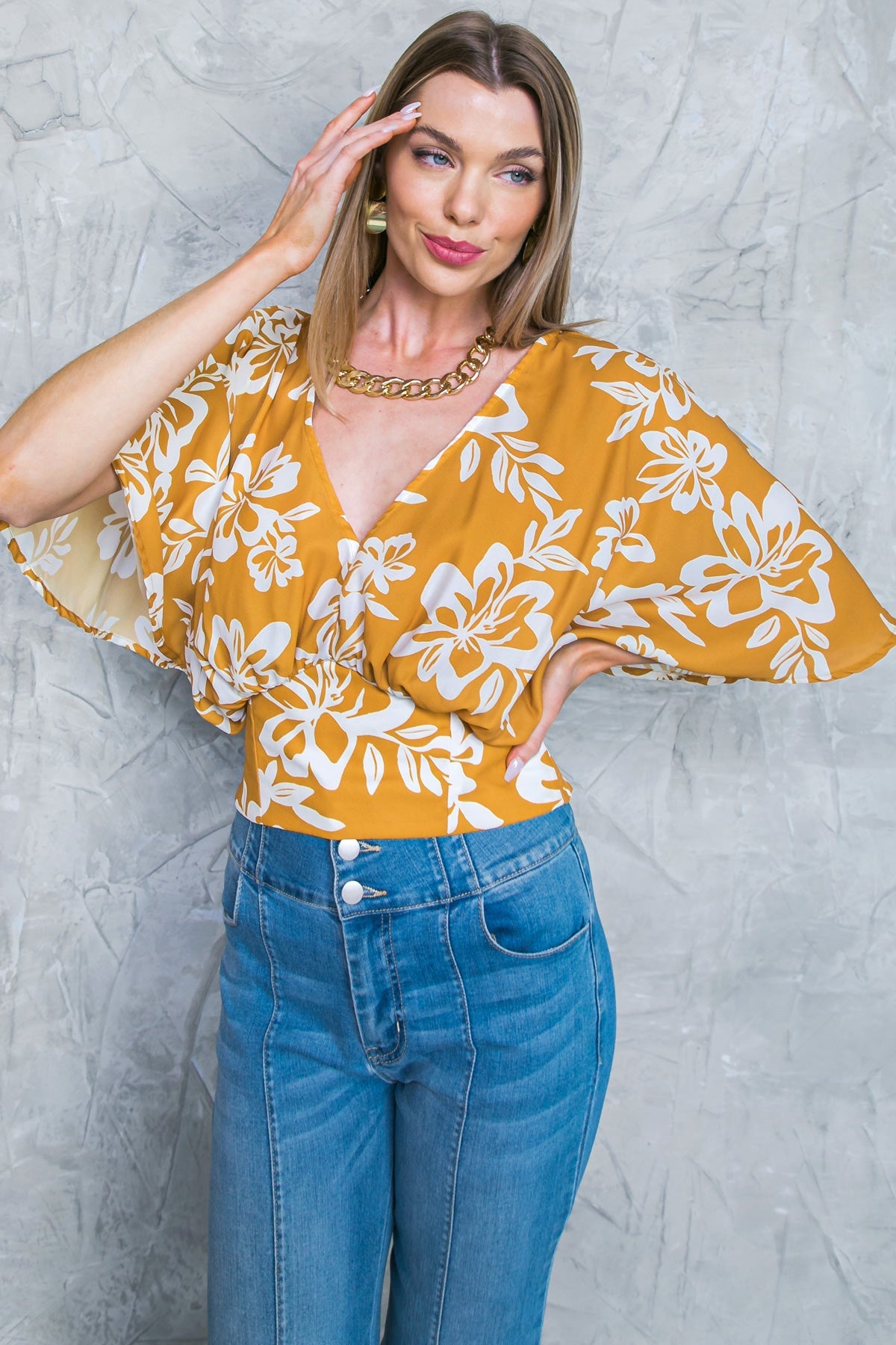 LET THE LIGHT IN BROWN WOVEN TOP - By Baano