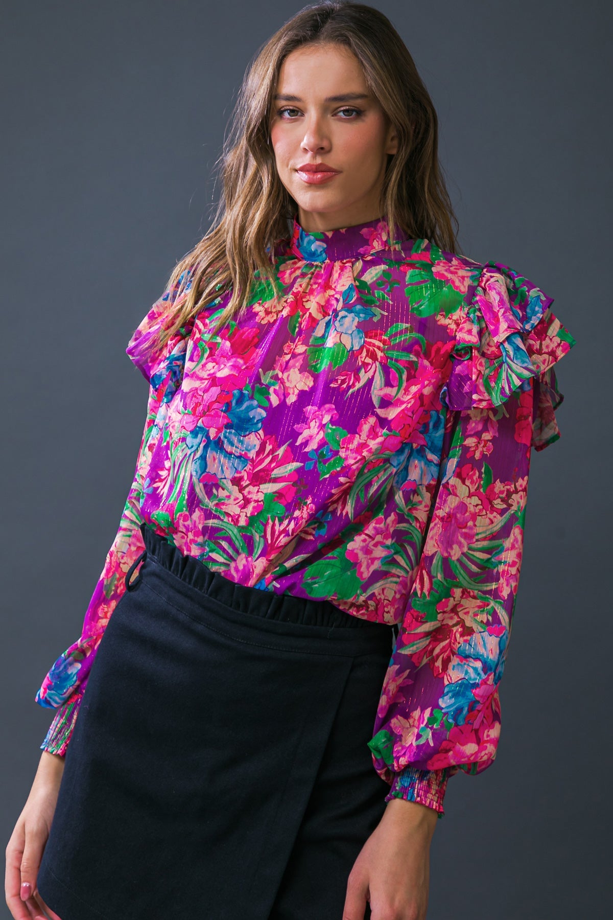 MAKES ME HAPPY WOVEN TOP - By Baano