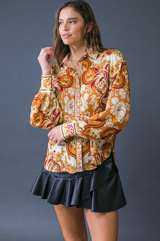 ON MY SIDE BROWN WOVEN TOP - By Baano