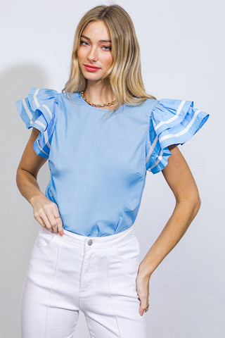 NICE AS CAN BE WOVEN TOP - By Baano