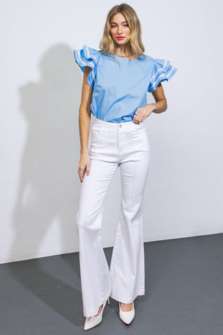 NICE AS CAN BE WOVEN TOP - By Baano