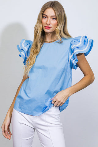 NICE AS CAN BE WOVEN TOP - By Baano