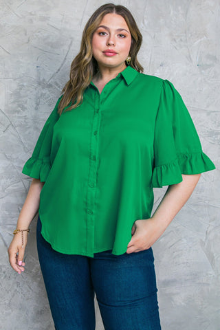 BACK TO BUSINESS WOVEN TOP - By Baano