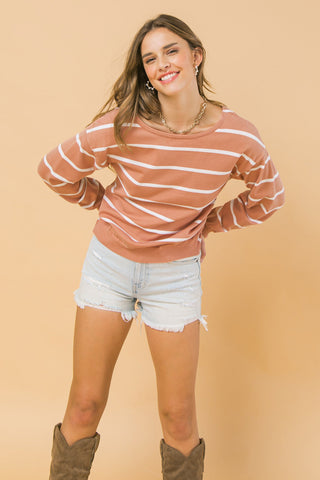 SEASONAL SOPHISTICATION TWIST SWEATER TOP - By Baano