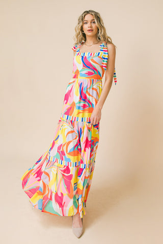 TEA PARTY WOVEN MAXI DRESS - By Baano