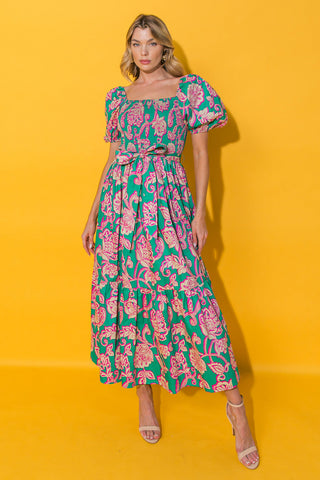 RUN TOWARDS LOVE POPLIN ANKLE DRESS - By Baano