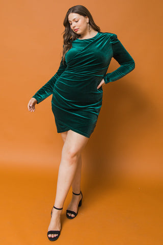 I'M ENCHANTED VELVET MINI DRESS - By Baano