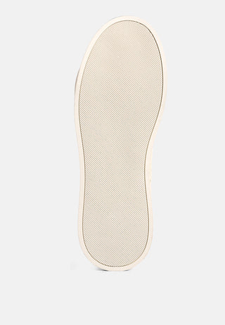 Flakes Lace Detail Low Platform Sneakers