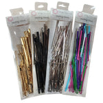 Professional Flat Metal Styling Bobby Pins in Storage Cases - 160pc Pack (Black/Silver/Gold/Multi)