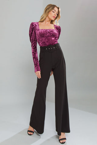 PUT ON A SHOW VELVET TOP - By Baano