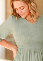 Flora Smocked Midi Dress