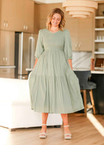 Flora Smocked Midi Dress