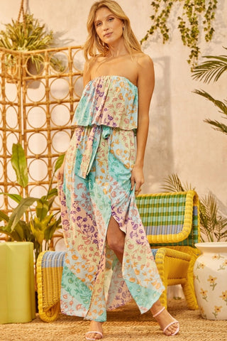 Floral Sleeveless Maxi Dress