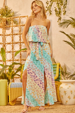 Floral Sleeveless Maxi Dress