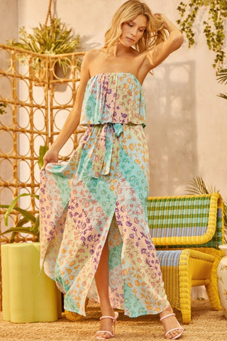 Floral Sleeveless Maxi Dress