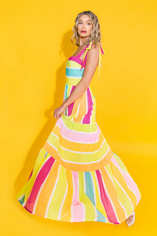 FOLLOW THE BREEZE WOVEN MAXI DRESS - By Baano