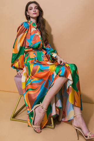 FOCUSED ON PRIORITIES WOVEN MIDI DRESS - By Baano