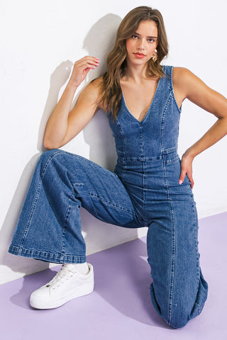 SIESTA SATURDAY DENIM JUMPSUIT - By Baano
