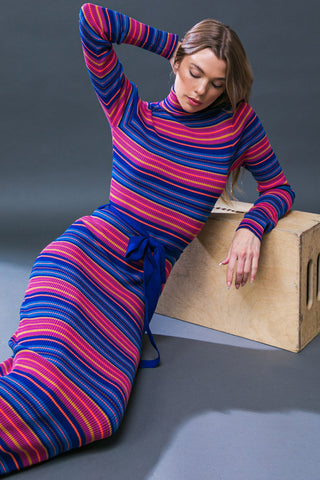 NOTEWORTHY SHINE SWEATER MIDI DRESS - By Baano